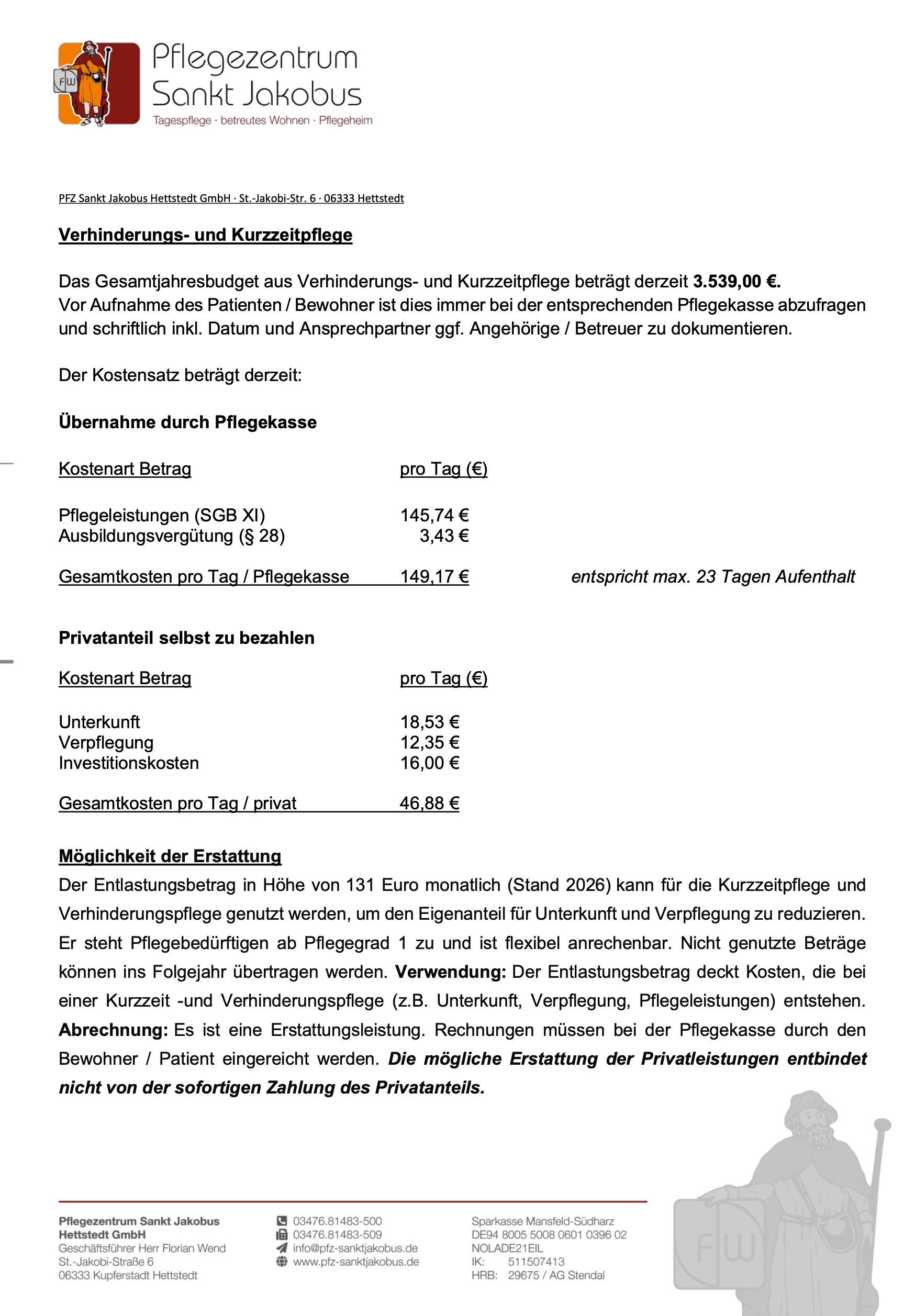 Entgelde vollstationär